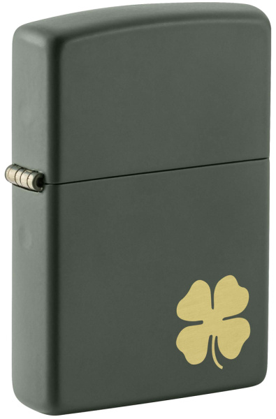 Зажигалка ZIPPO Four Leaf Clover с покрытием Green Matte 49796