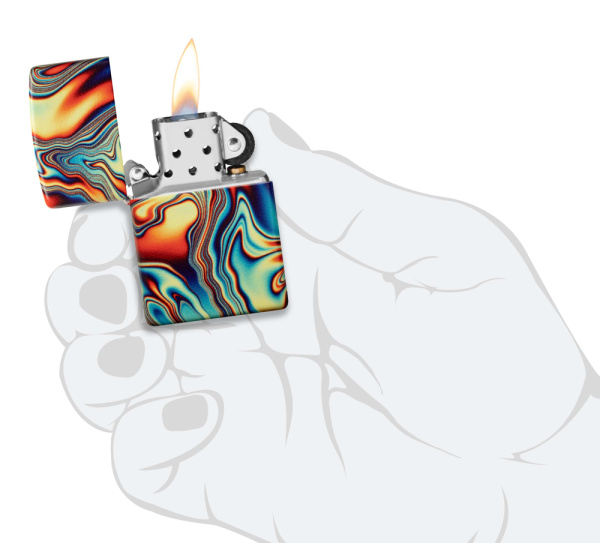 Зажигалка ZIPPO Swirl с покрытием Glow In The Dark Green 48612