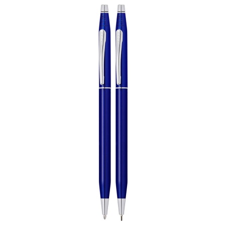 Набор подарочный Cross Classic Century - Translucent Blue Lacquer, шариковая ручка + карандаш
