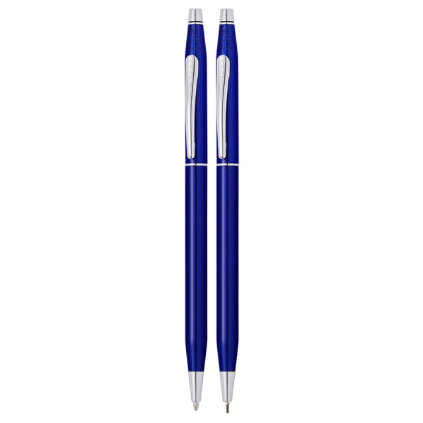 Набор подарочный Cross Classic Century - Translucent Blue Lacquer, шариковая ручка + карандаш