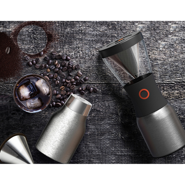 Кофеварка портативная Asobu Cold Brew (1 литр), серебристая