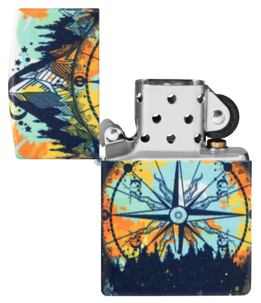 Зажигалка ZIPPO Compass с покрытием Glow In The Dark Green 49805