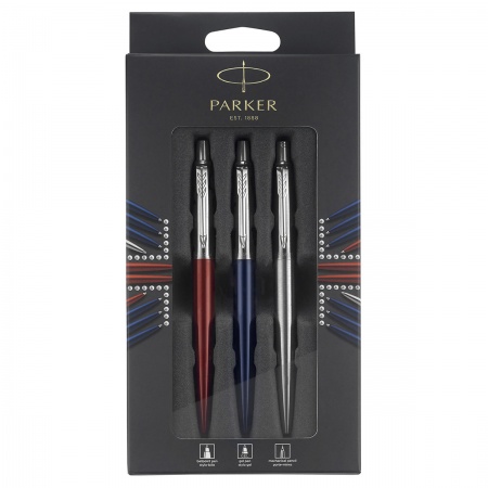 Набор Parker "Jotter London Trio": шариковая ручка + гелевая ручка + механический карандаш