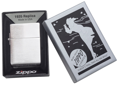 Зажигалка ZIPPO 1935 Replica™ с покрытием Brushed Chrome 1935.25