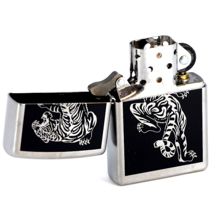 Зажигалка ZIPPO Tigre с покрытием Brushed Chrome 207 Tigre