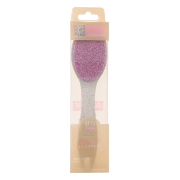 Терка Dewal Beauty педикюрная керамическая с ручкой из пшеничной соломы FCC-19WWS
