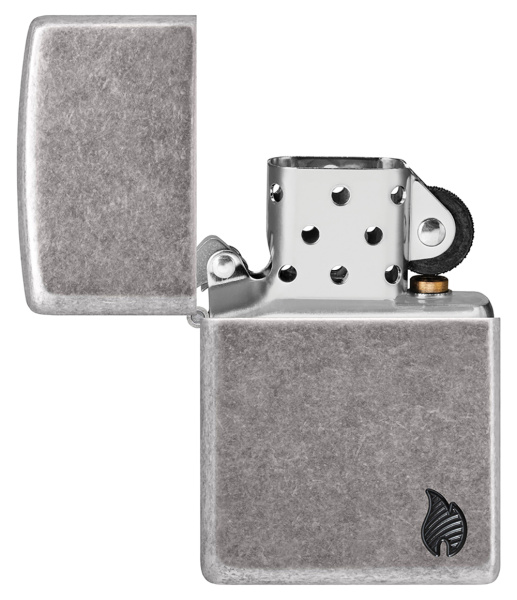 Зажигалка ZIPPO Armor® Flame c покрытием Antique Silver 46399
