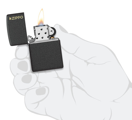 Зажигалка ZIPPO Logo с покрытием Black Crackle™ 236ZL