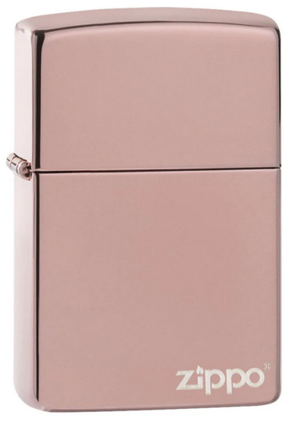 Зажигалка ZIPPO Logo с покрытием High Polish Rose Gold 49190ZL