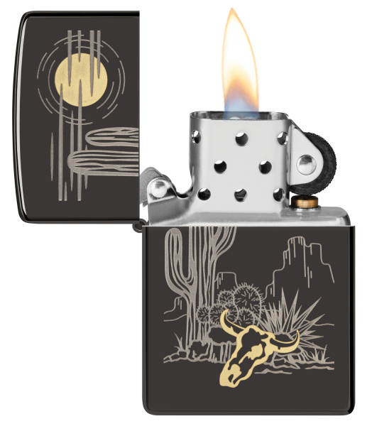 Зажигалка ZIPPO Western с покрытием High Polish Black 48968