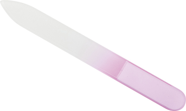 Пилка Dewal Beauty стеклянная розовая GF-02