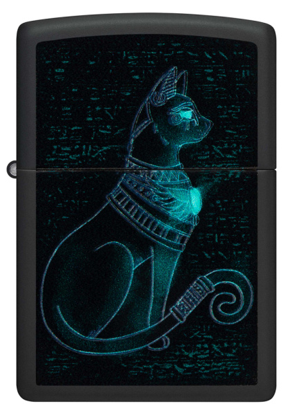 Зажигалка ZIPPO Spiritual Cat с покрытием Black Light 48582