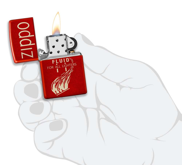 Зажигалка ZIPPO Retro с покрытием Metallic Red 49586