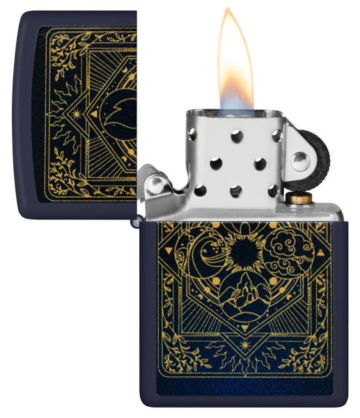 Зажигалка ZIPPO Elements Design с покрытием Navy Matte 48958