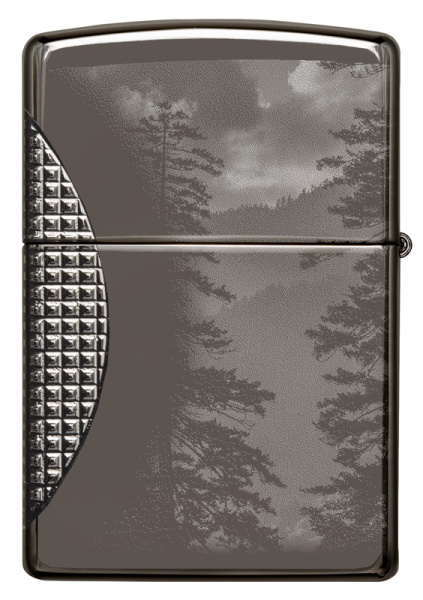 Зажигалка ZIPPO Armor™ Wolf  с покрытием High Polish Black Ice® 49353