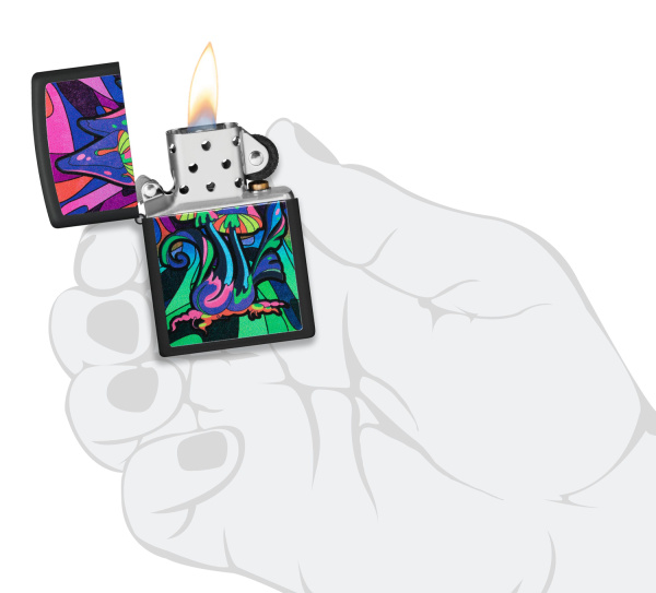 Зажигалка ZIPPO Counter Culture с покрытием Black Light 48386