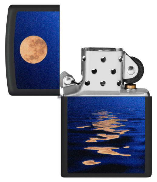 Зажигалка ZIPPO Moon Sunset с покрытием Black Light 49810