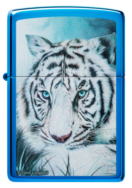 Зажигалка ZIPPO White Tiger с покрытием High Polish Blue 48951