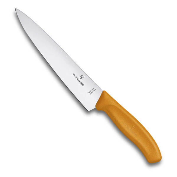 Нож Victorinox разделочный, лезвие 19 см, оранжевый