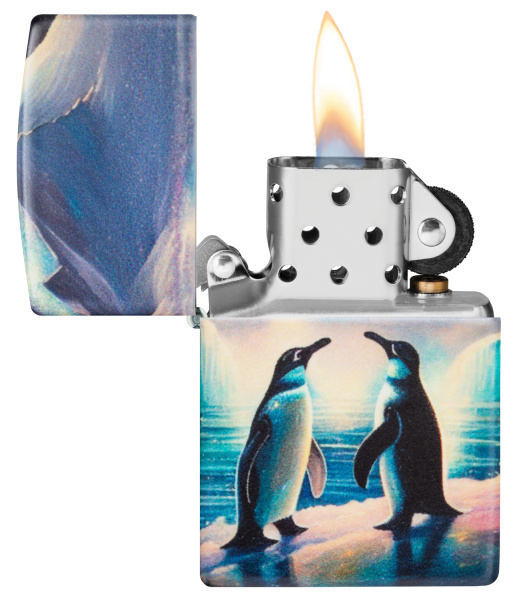 Зажигалка ZIPPO Penguin с покрытием Glow In The Dark Green 46014
