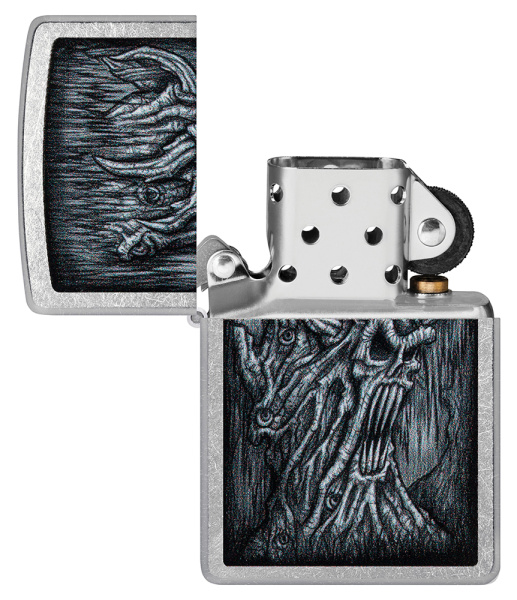 Зажигалка ZIPPO Evil Tree с покрытием Street Chrome 48681