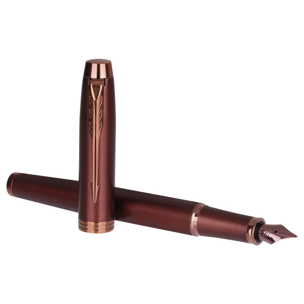 Ручка перьевая Parker "IM Professionals Monochrome Burgundy" коричневая, 0,8мм