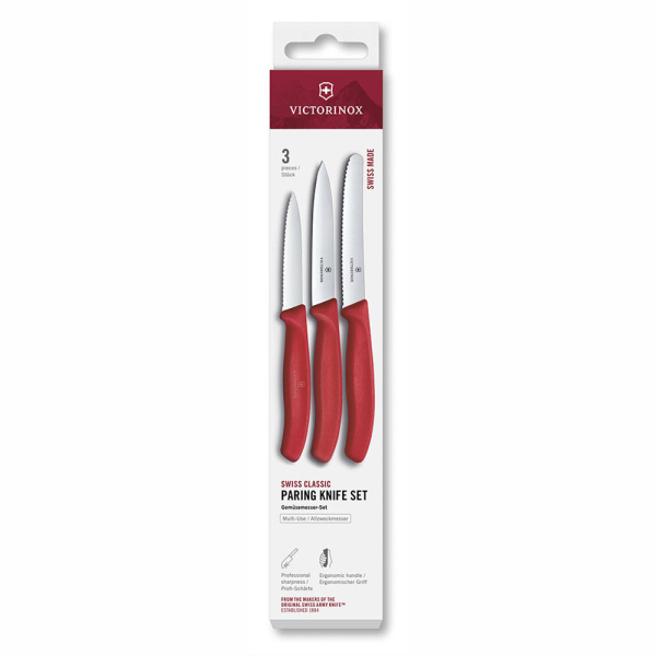 Набор из 3 ножей VICTORINOX Швейцарская классика | Swiss Classic: нож для овощей 8 см 6.7111.34C1
