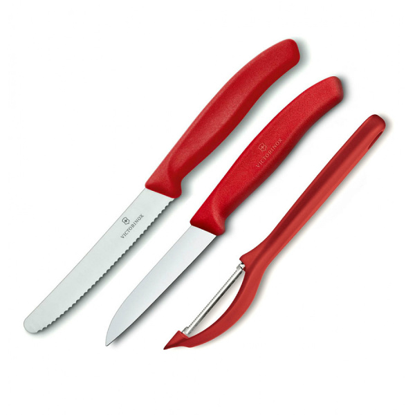 Набор Victorinox кухонный, 3 предмета, красный