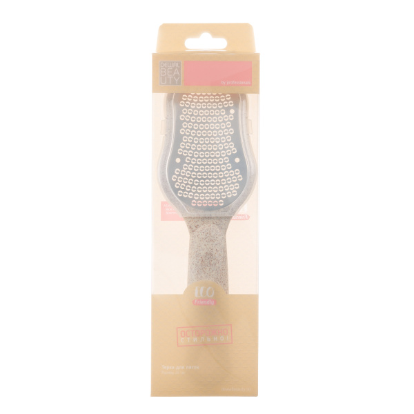 Скребок для удаления мозолей Dewal Beauty с ручкой из пшеничной соломы FCL-65WS