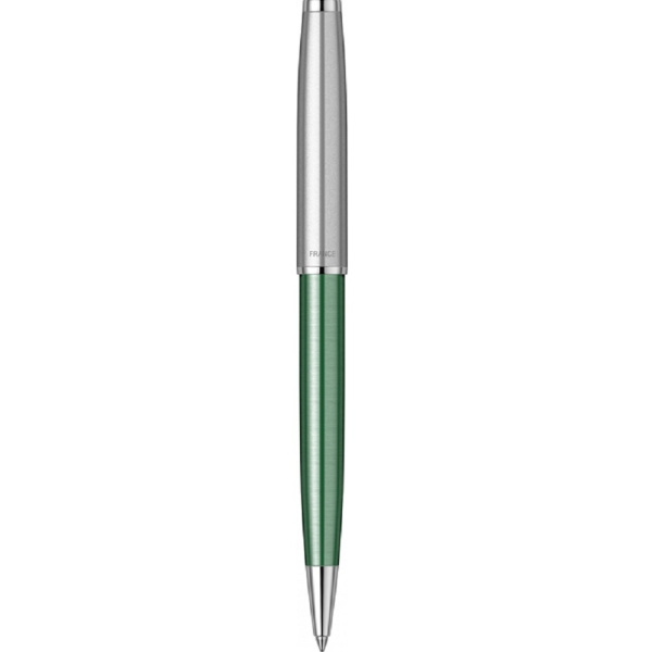 Ручка шариковая Parker "Sonnet Sand Blasted Metal&Green Lacquer"