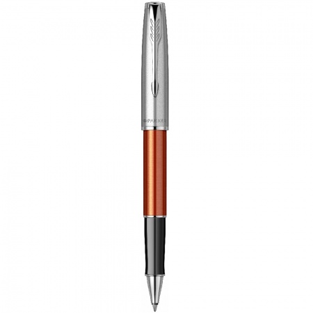 Ручка-роллер Parker "Sonnet Sand Blasted Metal&Orange Lacquer"