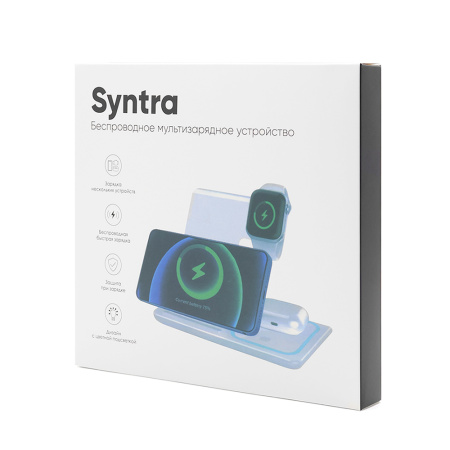 Беспроводное мультизарядное устройство Syntra 15W (3в1), белый