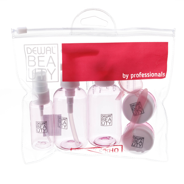 Дорожный набор баночек для путешествий Dewal Beauty DBTS5SR