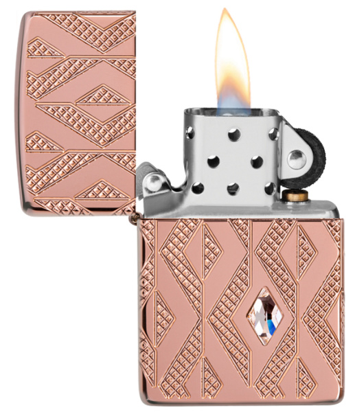 Зажигалка ZIPPO Armor® Geometric с покрытием Rose Gold 49702