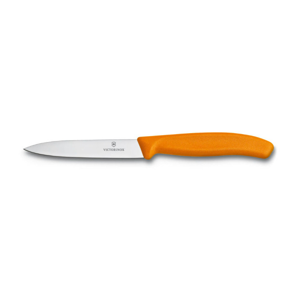 Нож Victorinox для очистки овощей, лезвие 10 см, оранжевый