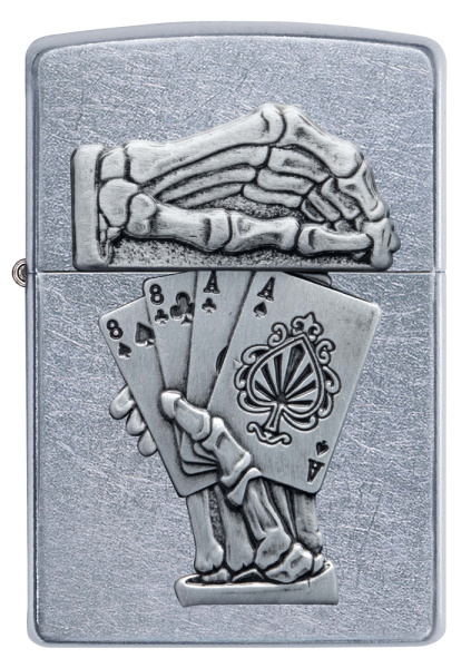 Зажигалка ZIPPO Dead Mans Hand с покрытием Street Chrome 49536