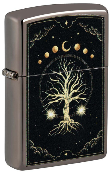 Зажигалка ZIPPO Mystic Nature Design с покрытием Black Ice® 48636