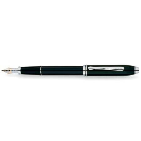 Ручка перьевая Cross TOWNSEND-BLACK LACQUER RHODIUM PLATED