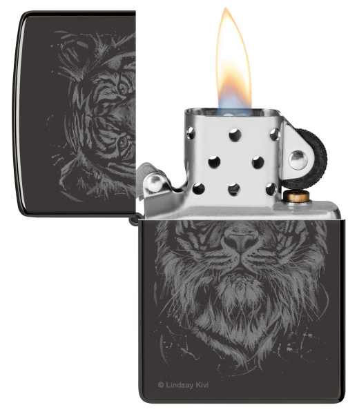 Зажигалка ZIPPO Big Cat с покрытием High Polish Black 48935