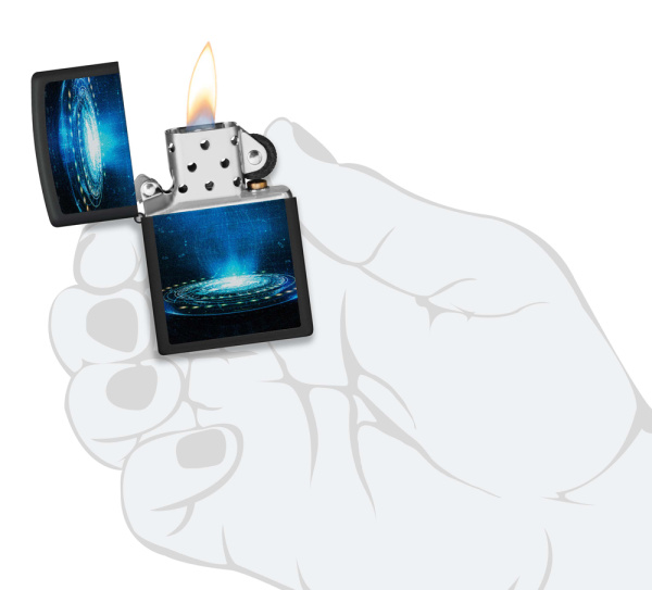 Зажигалка ZIPPO UFO Flame с покрытием Black Light 48514