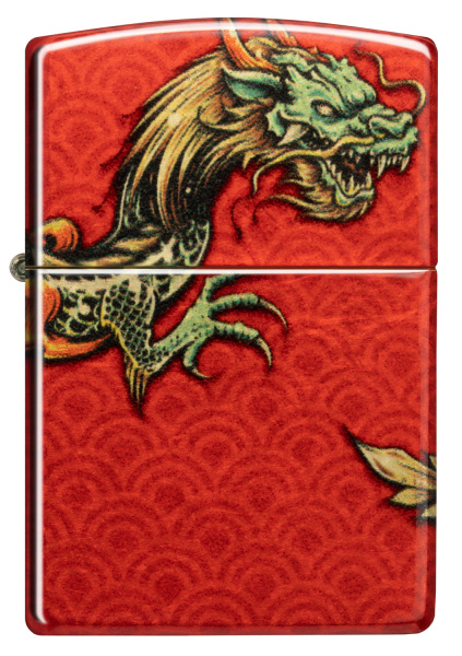 Зажигалка ZIPPO Dragon Design с покрытием 540 Tumbled Brass 48513