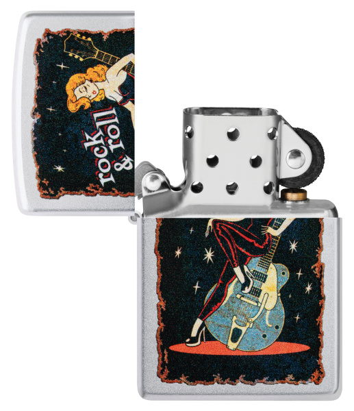 Зажигалка ZIPPO Cool Chick с покрытием Satin Chrome 48930