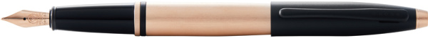 Перьевая ручка Cross Calais Brushed Rose Gold Plate and Black Lacquer AT0116-27MF