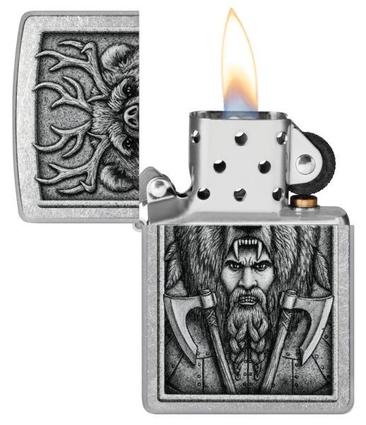 Зажигалка ZIPPO Barbarian Design с покрытием Street Chrome 48731