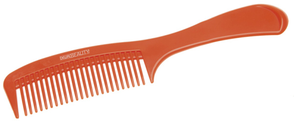 Расческа Dewal Beauty с ручкой оранжевая  22 DBO6810