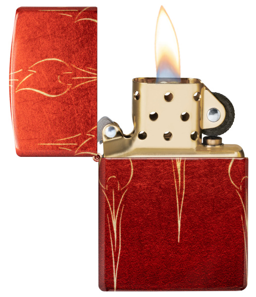 Зажигалка ZIPPO Ombre Flames с покрытием 540 Tumbled Brass 48510