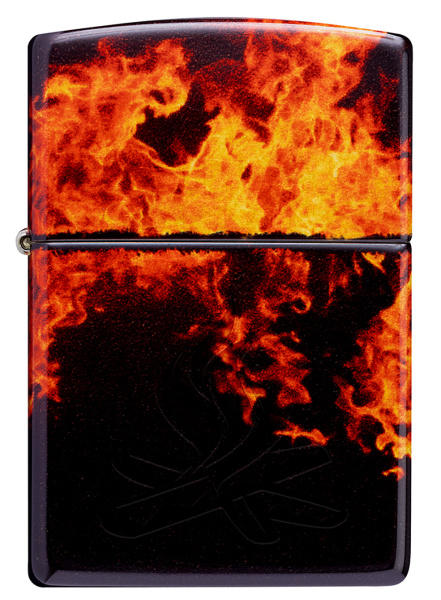 Зажигалка ZIPPO Fusion Inferno Design с покрытием 540 Tumbled Brass 46389