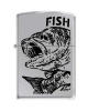 Зажигалка ZIPPO Чёрный окунь 250 FISH - BIG MOUTH