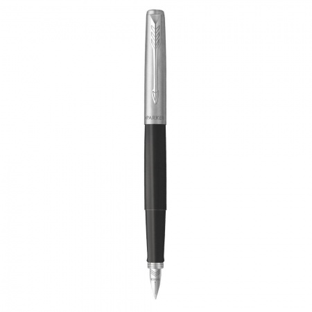 Ручка перьевая Parker "Jotter Originals Black Chrome CT" синяя
