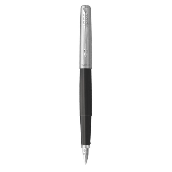 Ручка перьевая Parker "Jotter Originals Black Chrome CT" синяя